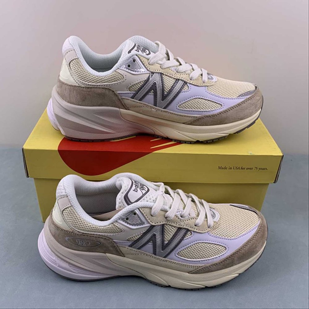 New Balance 990v6 MiUSA Cream Mens Sneakers